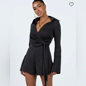 Princess Polly Long Sleeves Black Romper